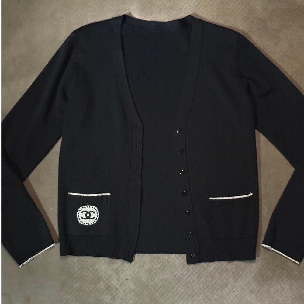 Chanel Women Sz 36 Staff Uniform Wool Cardigan NO.94305